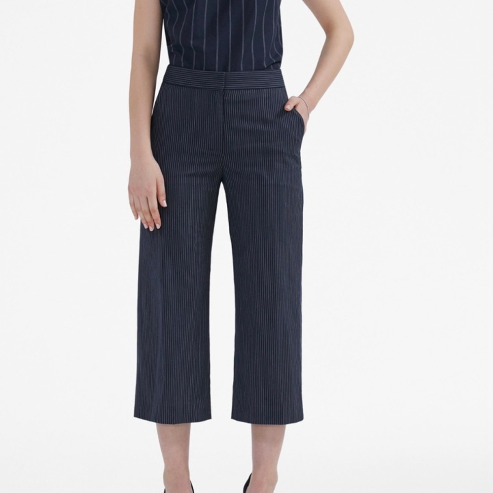 M.M. Lafleur Pippa Pant in Chalk Stripe Size 8
